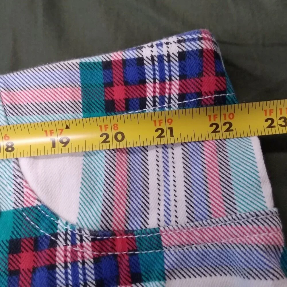 Terra & Sky white plaid jeggings size 3X (24W-26W) - Picture 9 of 12